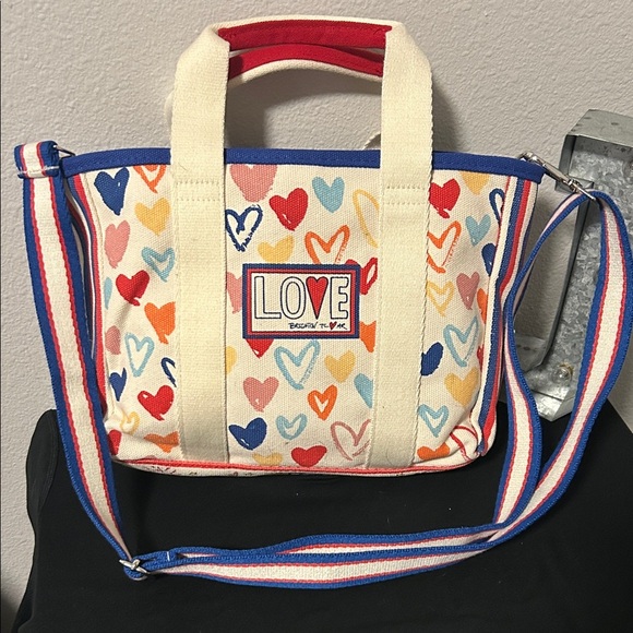 Brighton Multicolor Heart Canvas Tote - Picture 1 of 8